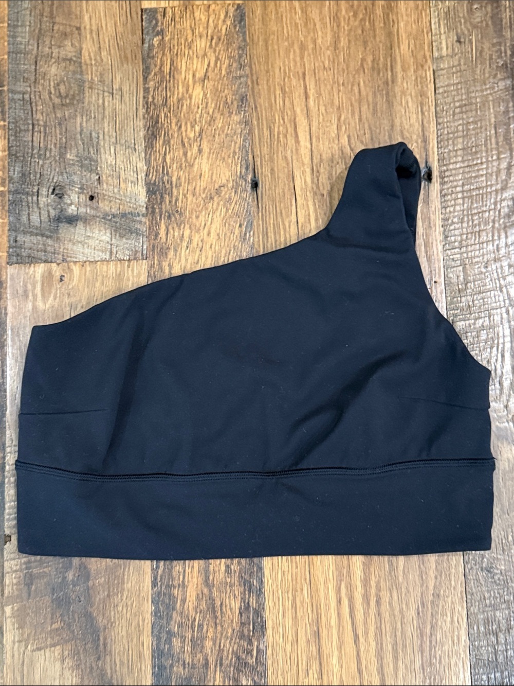 Lululemon Large One-Shoulder Black Sports Bra